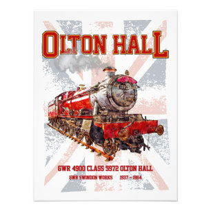 Foto Trem a vapor vintage Olton Hall locomotiva inglesa