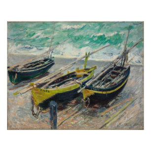 Foto Três Barcos de Pesca por Claude Monet