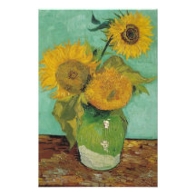Três Girassóis em um Vaso, Vincent van Gogh.