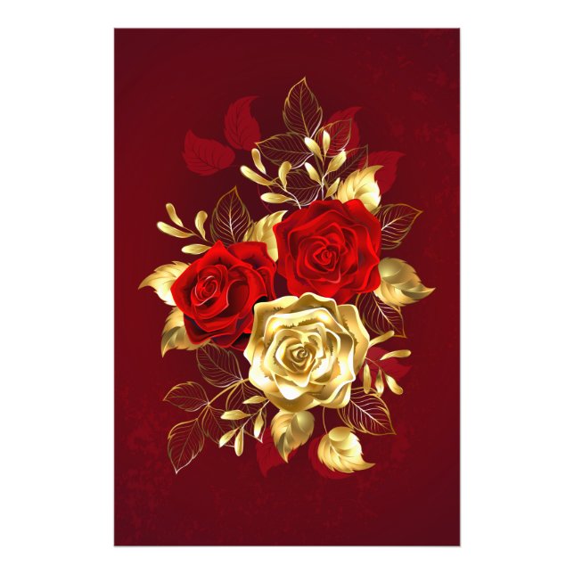 Foto Três Rosas de joalharia (Frente)