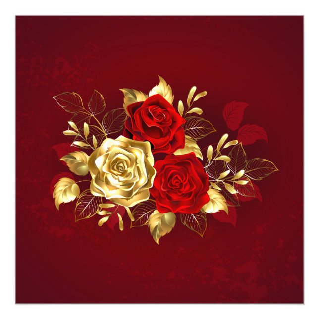 Foto Três Rosas de Joias (Frente)