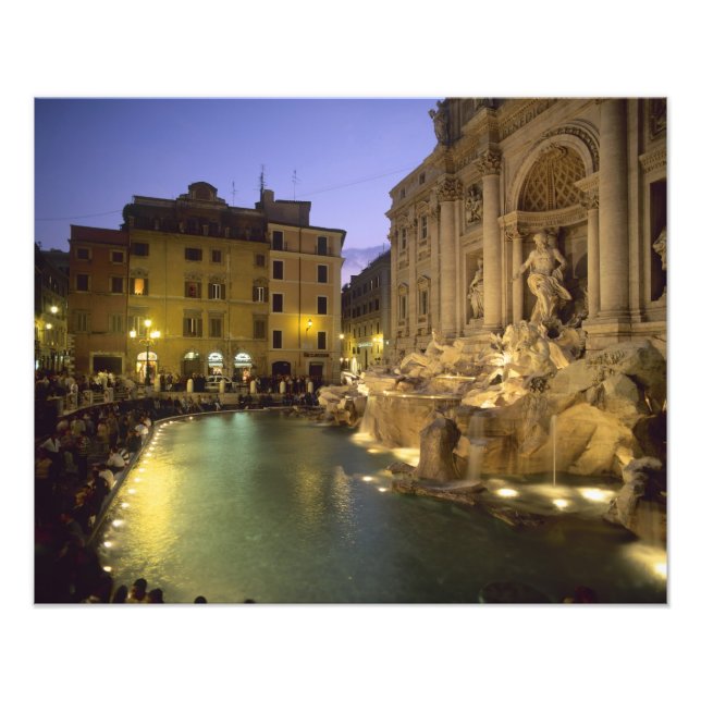 Foto Trevi Fountain à noite, Roma, Lácio, Itália (Frente)