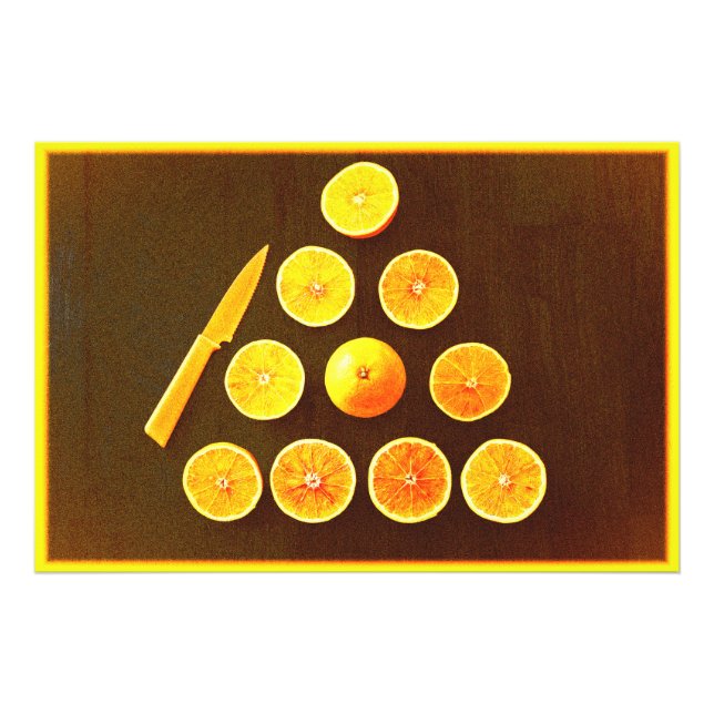 Foto "Triângulo de Metade Laranjas". Compre agora (Frente)