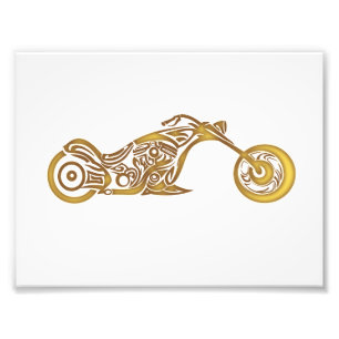 Foto Tribal de motocicleta - Escolher cor de fundo