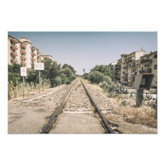 Foto Trilha Única de Trem no Sul da Itália