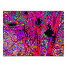 Foto Trippy Abstrato Rainbow Oriental Lily Flowers