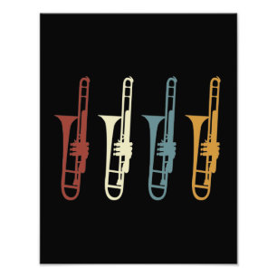 Foto Trombone e Trombonista Retro Vintage