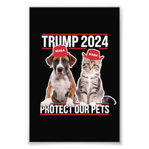 Foto Trump 2024 Proteja Nossos Animais de Estimação Gat