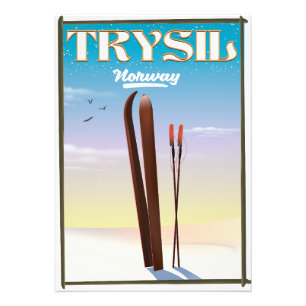 Foto Trysil poster de viagens do esqui de Noruega,