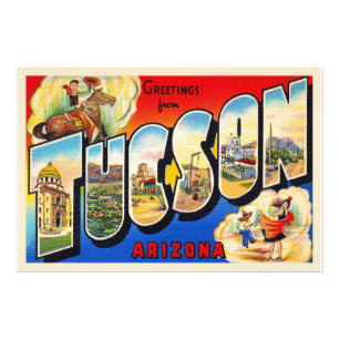 Foto Tucson Arizona AZ Vintage - Letra grande postal 1