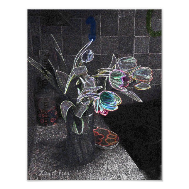 Foto Tulipas de abstrato (Frente)