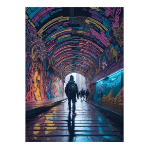 Foto Túnel De grafite De Arte