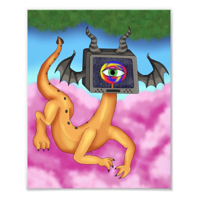 Foto TV Dragão Pop Print (Frente)