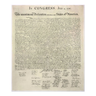 Foto U.S. Declaração do fac-símile da independência