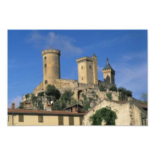 Foto UE, França, Foix, Ariege, Pirenéus. Castelo (Frente)