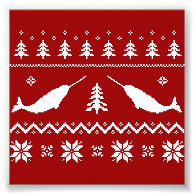 Foto Ugly Narwhal Christmas Sweater (Frente)