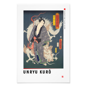 Foto ukiyoe - Unryu Kurō - mágico japonês -
