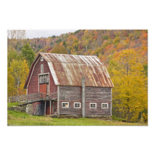 Foto Um celeiro nas Montanhas Verdes de Vermont. Hancoc