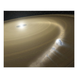 Foto Um cometa que está sendo rasgado aos fragmentos e