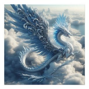 Foto Um Dragão Incrível Cercado por Nuvens