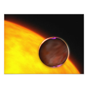 Foto Um fim-acima de um planeta extrasolar