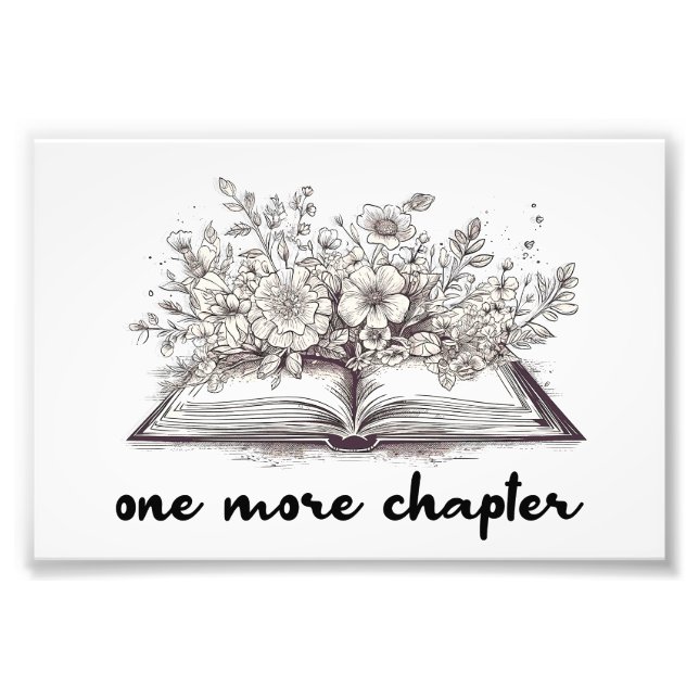 Foto Um Livro Mais Um Capítulo Com Flores  (Frente)