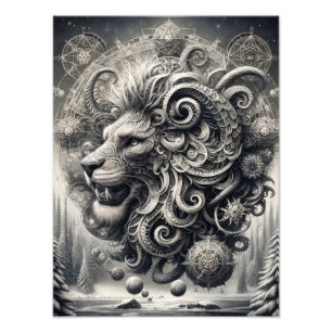 Foto Um majestoso sinal de zodíaco na cabeça do leão