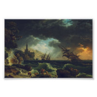 Um Naufrágio em Mares Tempestuosos por Claude-Jose