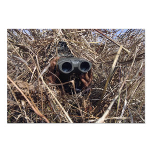 Foto Um observador do escuteiro pratica o techniqu da