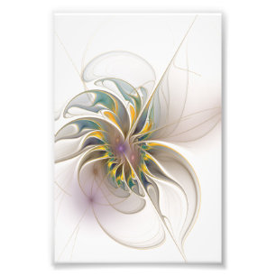 Foto Um ornamento fractal colorido. Arte floral abstrat