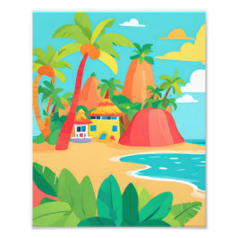 Foto Uma bela casa numa ilha tropical