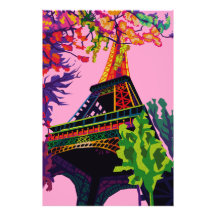 Uma Celebração Colorida da Torre Eiffel