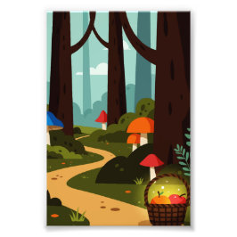 Foto Uma cena de floresta imaginária