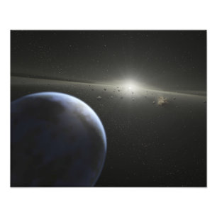 Foto Uma correia asteróide maciça na órbita em torno