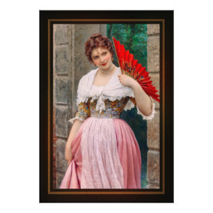 Foto Uma jovem dama com um ventilador vermelho por Euge