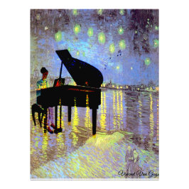 Foto Uma noite estrelada em Rhome (alterada) Van Gogh/