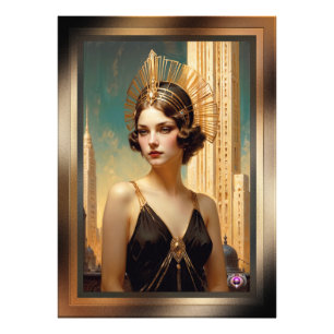 Foto Uma visão da arte Deco Elegance AI Art de Xzendor7