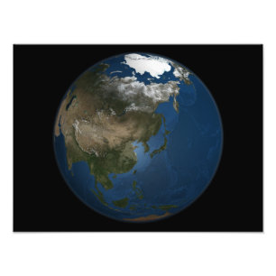 Foto Uma vista global sobre Ásia com gelo marinho