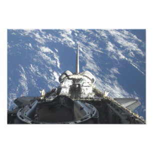 Foto Uma vista parcial do vaivém espacial Atlantis