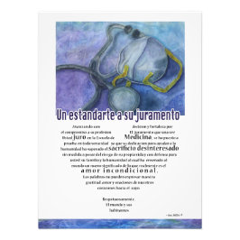 Foto Un estandarte a su juramento espanhol Doutor Poste