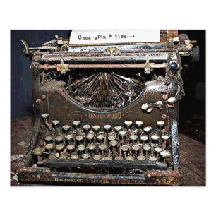 Foto Underwood, velha máquina a escrever