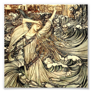 Foto "Undine in the Waves" por Arthur Rackham