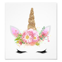 Unicorn Girls Nursery Art Impressão