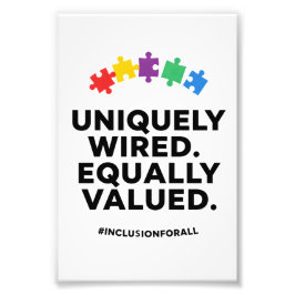 Foto Uniquely Wired Equally Valued Awareness Art