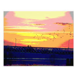 FOTO UNSET SOBRE O ROURKE BRIDGE PHOTO IMPRESSÃO