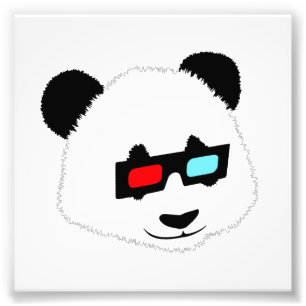 Foto Urso de panda com vidros 3D