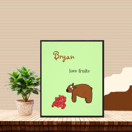 Foto Urso e framboesa