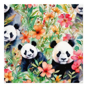 Foto Urso Panda de Aquarela