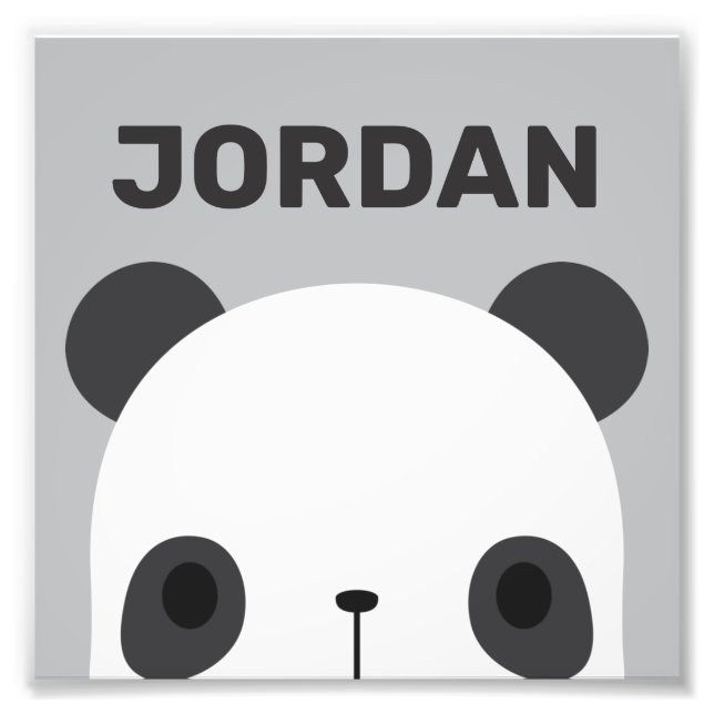 Foto Urso Panda Pequeno Fofo com Nome Personalizado (Frente)