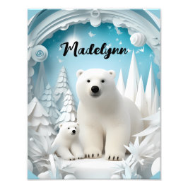 Foto Urso Polar com Oceano Ártico Cub White Winter